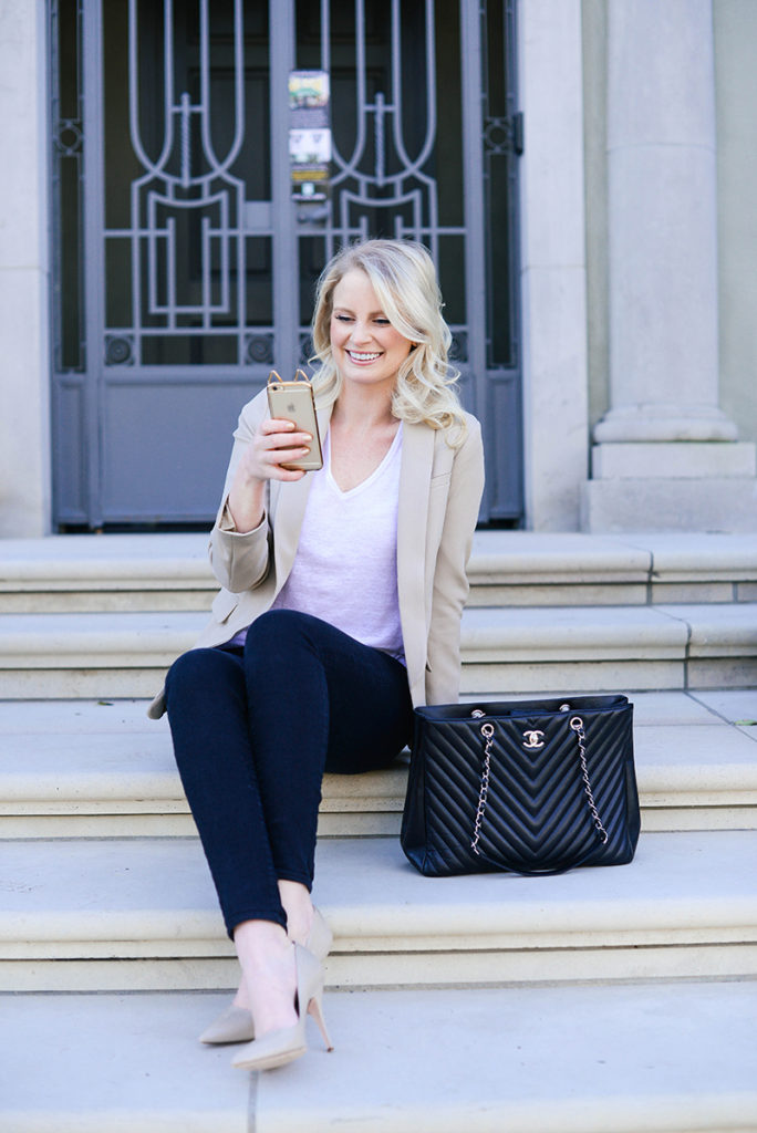 Cute Business Casual Outfit Ideas | Chic Blazer, Jeans and Heels