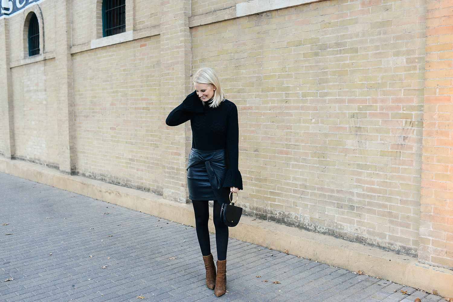 Knotted Leather Skirt | The Style Scribe