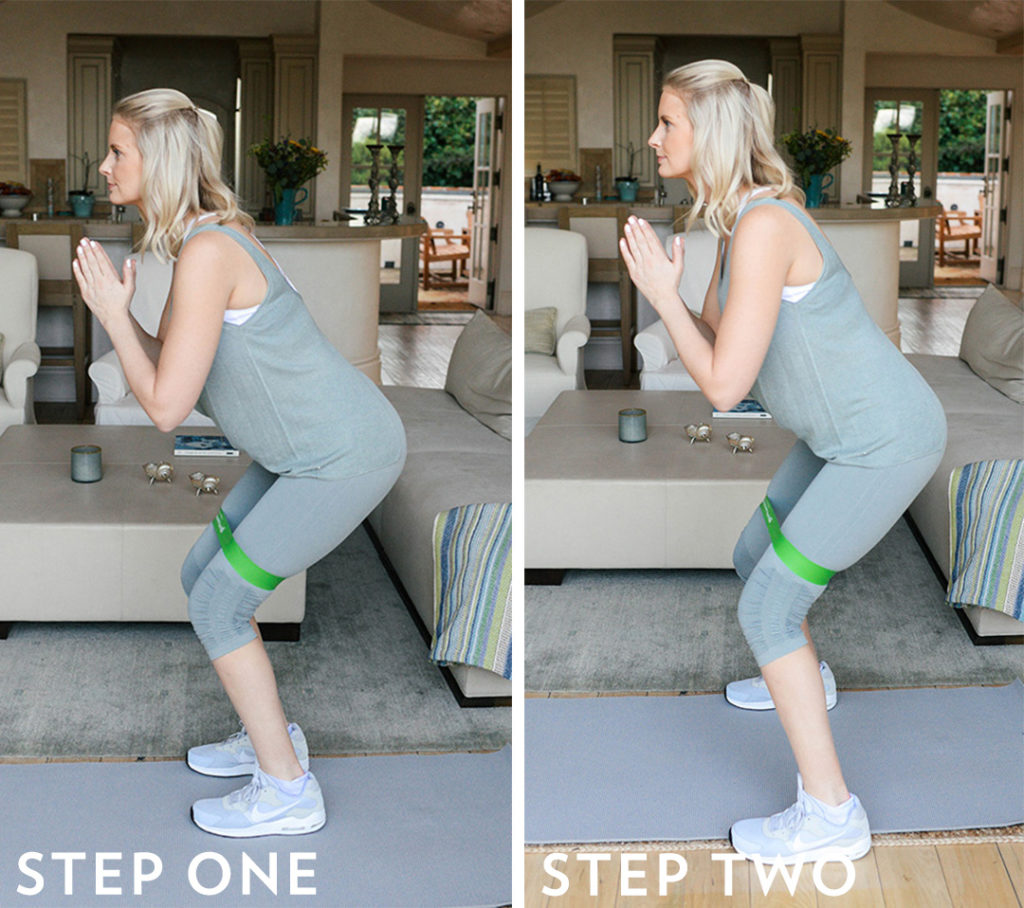 Crab Walks with Stretchy Band Five Hip Workouts You Can Do At Home