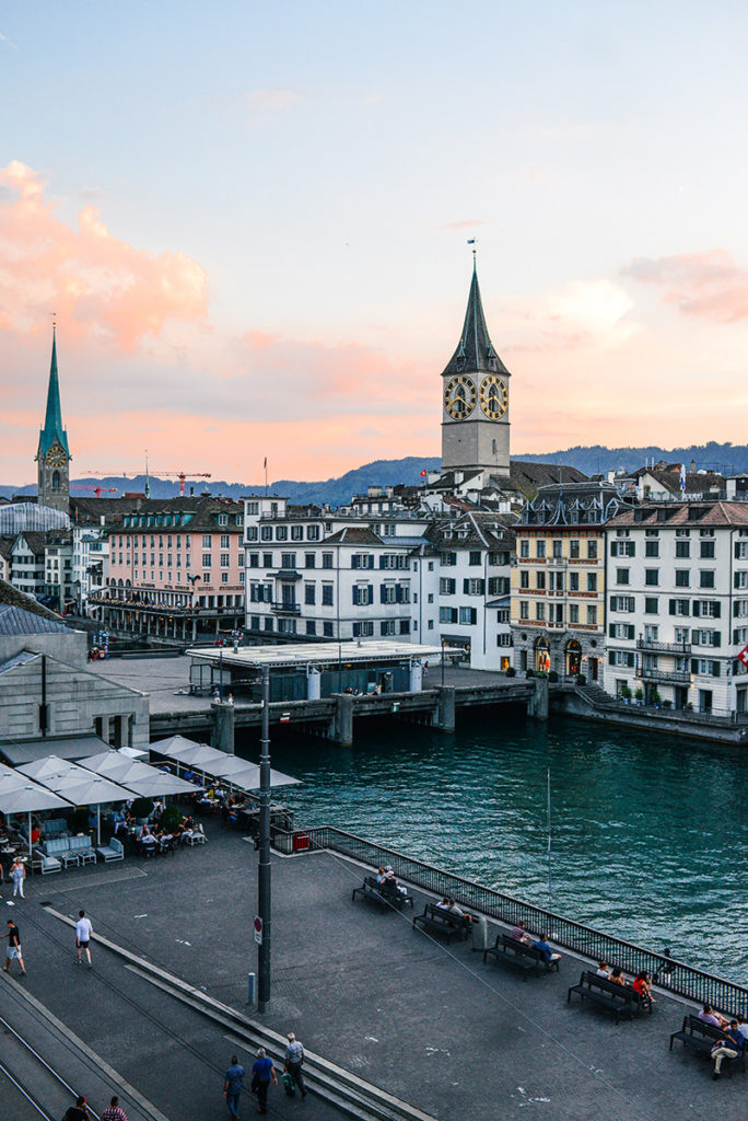 Zurich, Switzerland at Sunset