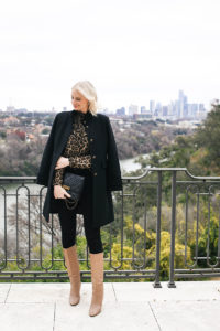 BA&SH Leopard Ruffle Blouse