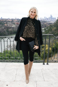 BA&SH Leopard Ruffle Blouse
