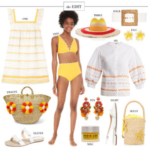 THE EDIT | KATE SPADE YELLOW "LIMONE" SCALLOPED BIKINI