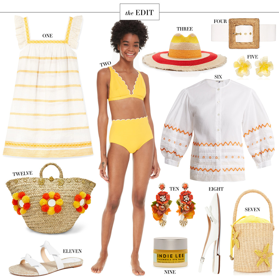 THE EDIT | KATE SPADE YELLOW "LIMONE" SCALLOPED BIKINI