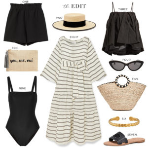 LISA MARIE FERNANDEZ BELTED STRIPED TIERED MAXI DRESS