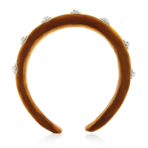 red head band with bow