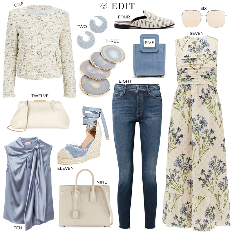 THE EDIT // REDVALENTINO CORNFLOWER PRINT MIDI DRESS