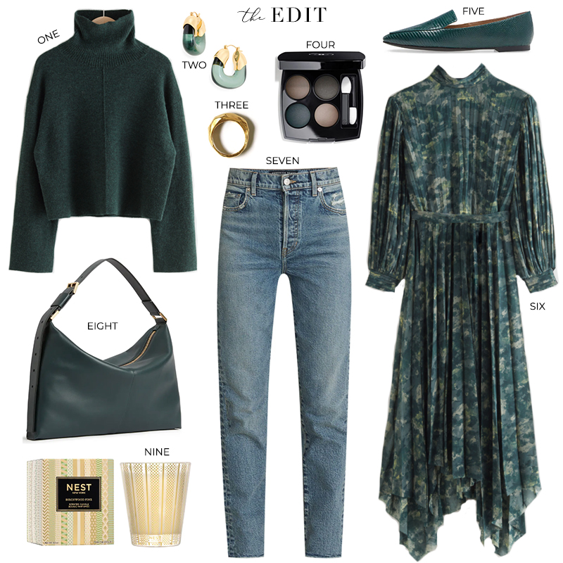 THE EDIT // ALLSAINTS EDBURY BAG IN DARK GREEN