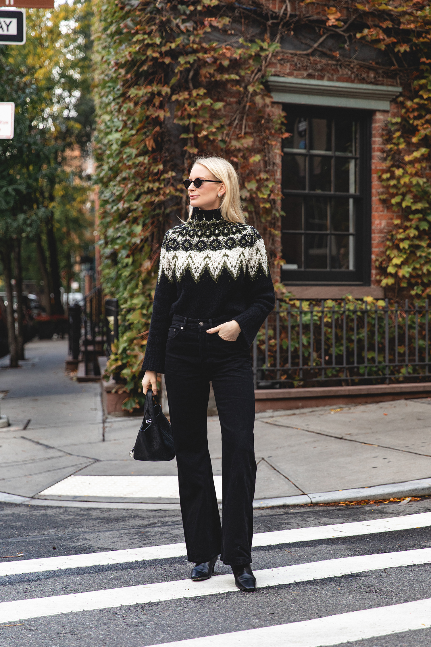 PROENZA SCHOULER WHITE LABEL LIZZY FAIR ISLE SWEATER