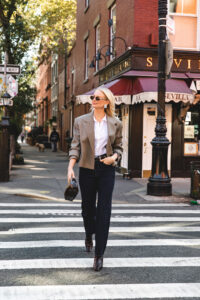 MERRITT BECK IN TWP KENT ST JEANS AND KHAITE NEVADA BOOTS