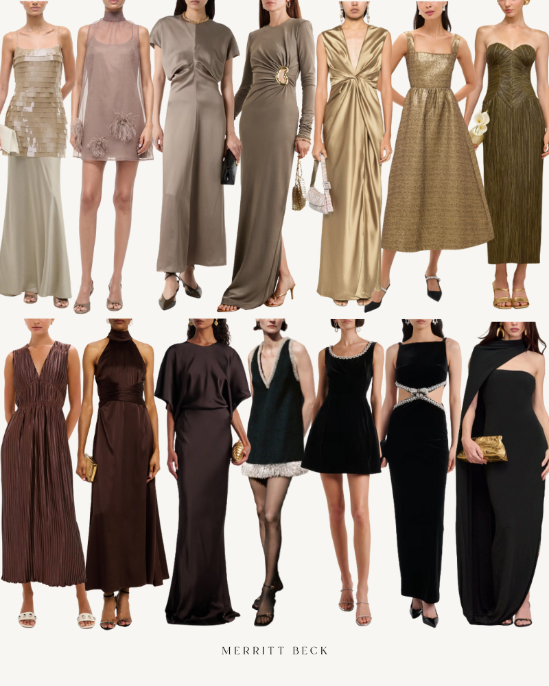 THE BEST NEUTRAL WEDDING GUEST DRESSES UNDER $1000 // BY MERRITT BECK