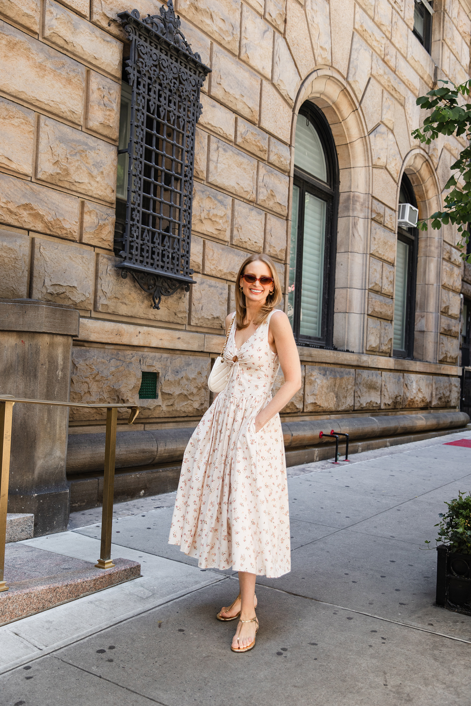 Markarian Penelope Embroidered Eyelet Floral Midi Dress