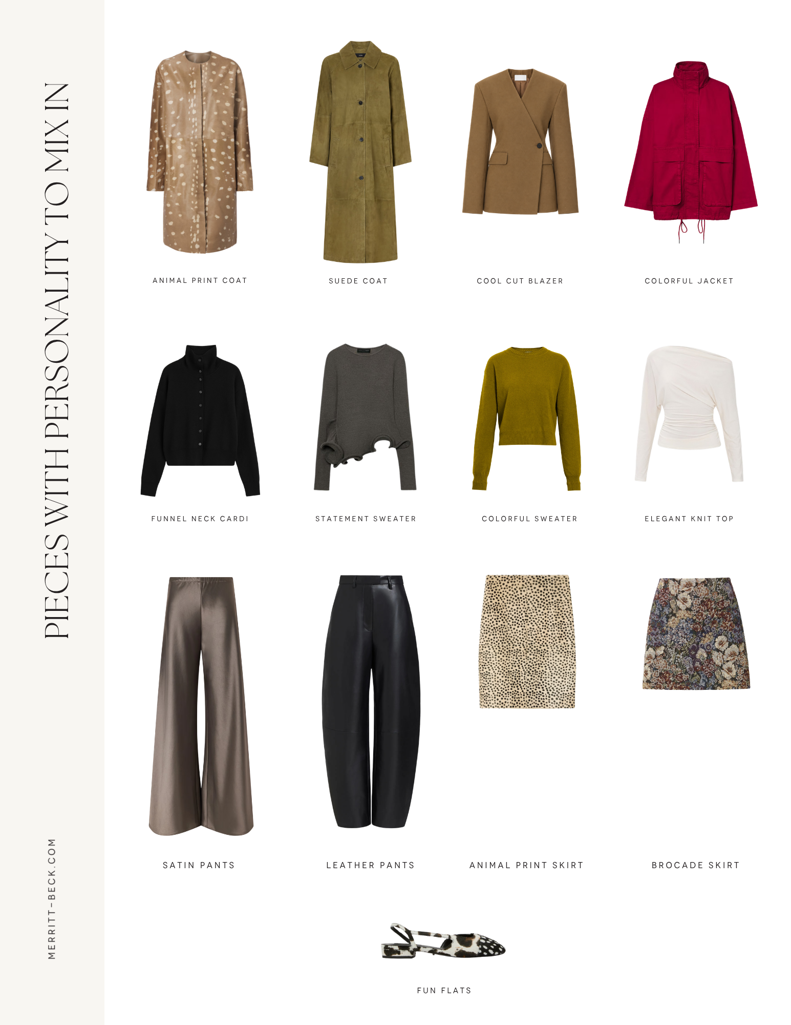 FALL 2026 CAPSULE WARDROBE BY MERRITT BECK // SEASONAL PIECES WITH PERSONALITY TO THROW IN THE MIX